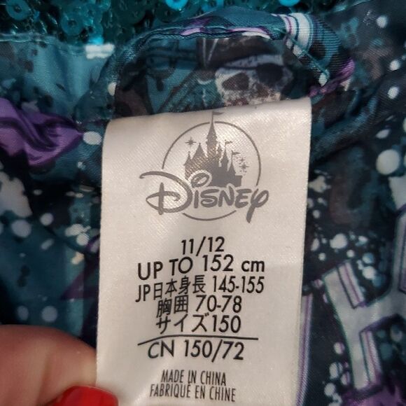 Disney Descendants Uma Faux Leather Moto Jacket Sz 11/12 - Picture 12 of 15